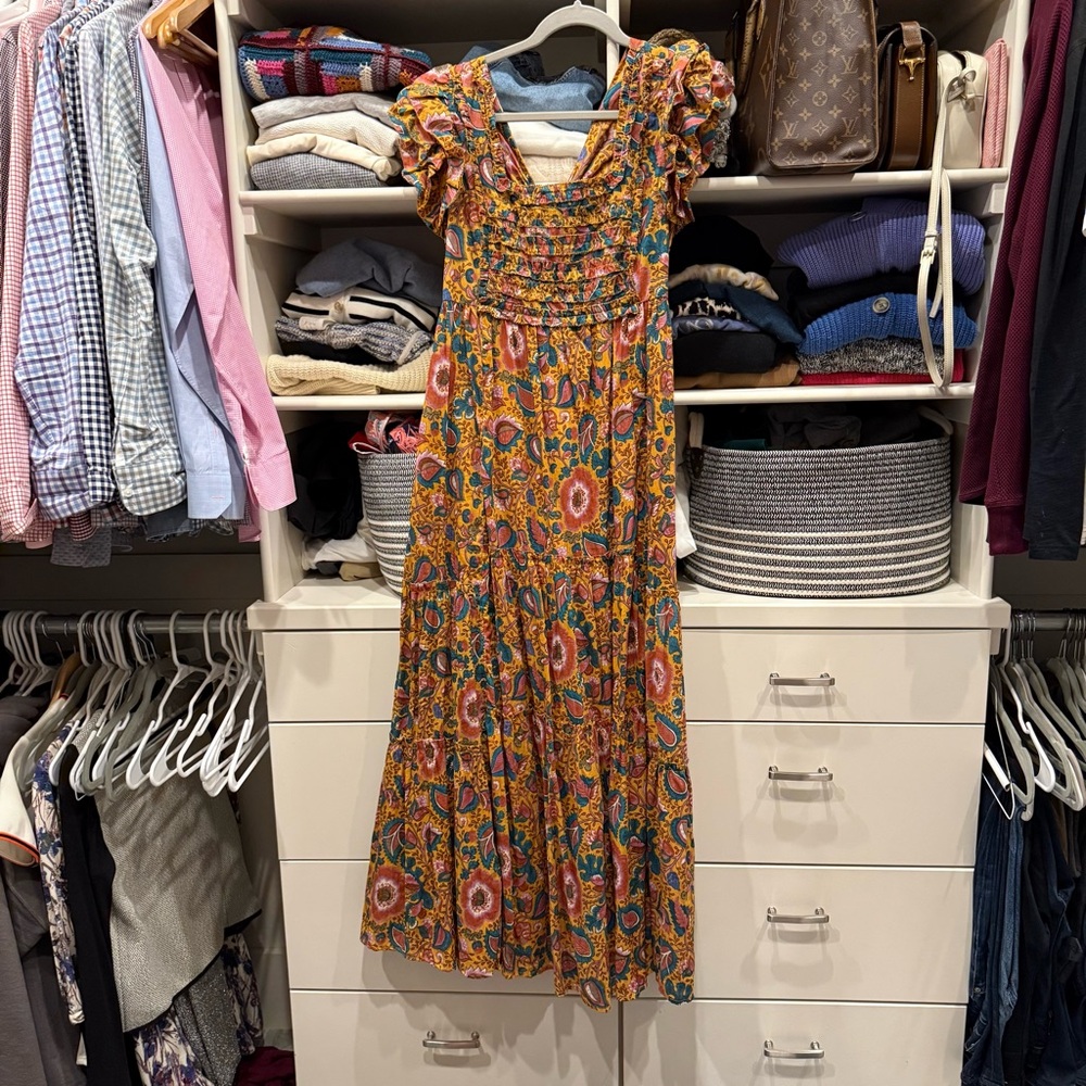 House of Harlow 1960 Floral Orange Maxi Dress